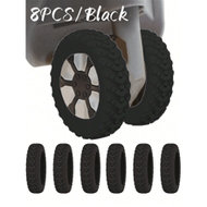 8Pcs/Set Luggage Suitcase Wheels Cover, Wheel Cover For Office Wheelchair, Portable Suitcase Wheel P