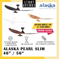 ALASKA Pearl Slim 46"56" 3 Blade DC Ceiling Fan with LED Light & Remote Control