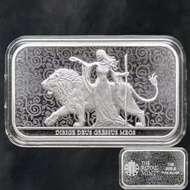 [First Horizontal Design, Collectible] Una and the Lion 1oz SilverMinted Bar Bullion 999.9Fine Silve