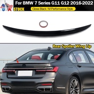 MP Style Rear Spoiler For BMW 7 Series G11 G12 740i 750i Rear Trunk Spoiler Wing Lip Glossy Black Re