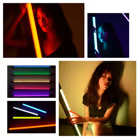 LED RGB Video Tube Lighting DMX Support 2700K-9990K Yidoblo LT-RGB4 Built In Battery 95RA RGB Light 