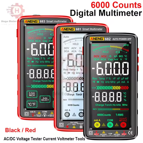 Digital Multimeter ANENG 683 682 681 Smart High Touch 6000 Counts Multimeter AC/DC Voltage Tester Cu