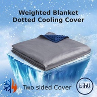 Weighted Blanket Cover Cooling Minky Dot Removable Duvet Cover for Weighted Blanket Reversible
