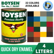 Boysen Quick Dry Enamel Paint 4 Liters (Gallon) Premium Quality 23 Colors Available