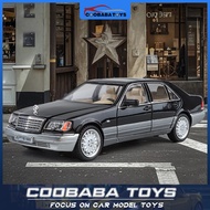 CBB 1:24 Benz W140 320SEL Alloy Diecast Car Model Toy Sound Light Pull Back For Kids Boys Adults Col