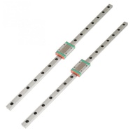 2Pcs 9mm Linear Guide Miniature Rail MGN9 400mm Linear Rail and 2 Pcs MGN9H Miniature Rail Slider