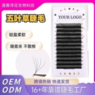 Large Flower Type Four-leaf Clover Upgraded 5d Five-leaf Clover False Eyelashes Braided Beauty Eyela