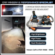 Breko Led Lattice Power Car Head Lamp Headlight  - Compatible With Nissan Cefiro (A31) 1990-1995