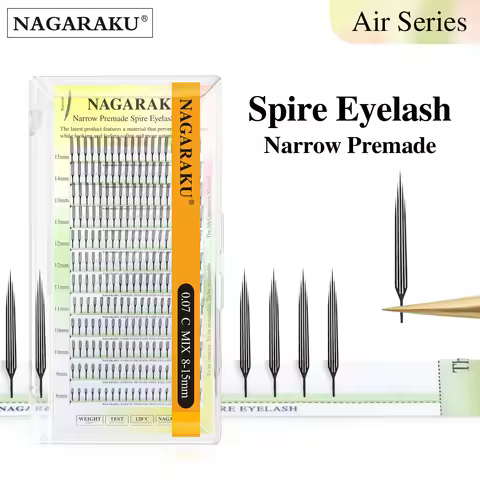 NAGARAKU Narrow Premade Spire Eyelash Anime Effect Soft Plume Fluttering Eyelash Extensions Comic