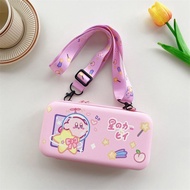 Cute Kirby Pikachu Sling bag zipper Pouch for handphone, tissues USB Charger etc, PU Leather Easy to handle Crossbody Bag