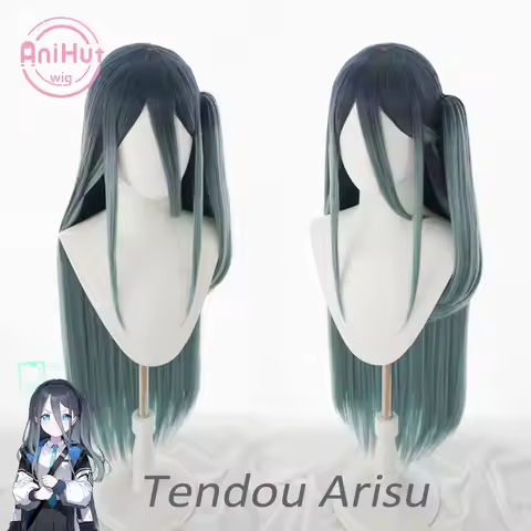 【AniHut】Tendou Arisu Blue 100cm Cosplay Wig Blue Archive Straight Heat Resistant Synthetic Hair Tend