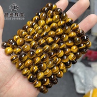 Jingde Jewelry 7A Natural Yellow Tiger Eye Bracelet Men Women Style Tiger Eye Stone Round Bead Brace