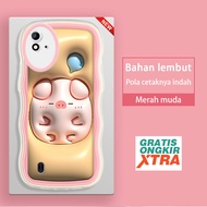 Casing hp Realme 2 Pro Narzo 20 30 30A 20A 50 Pro 50i 50A Prime Q5 Cute Pig Pattern 3D Soft Case Com