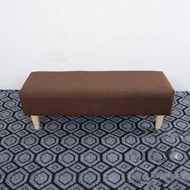 Deco Family Gray Wooden Leg Bench, Lobby Lounge Chair, Bench, Brown Minimalist Sofa