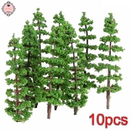 Model Trees Miniature Plastic Garden Decoration 10Pcs Supplies Pine Mini Scenery Railroad Layout Sca