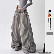 [K-2] CITY BOY Side Line Elastic Waist Casual Wide-Leg Style Pants Sports Wear Men Women Street Danc