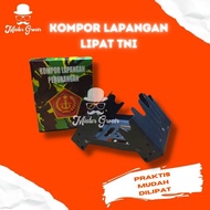 Kompor Lapangan Besi Lipat Parafin TNI Survival Tool Kit Outdoor