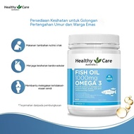 Healthy Care Australia Fish Oil 1000mg Omega 3 capsules 400 count. No odor. Supports heart health. N