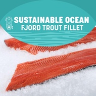 Dish The Fish Norwegian Fjord Sustainable Ocean Trout Fillet Slab (About 1.4 Kg