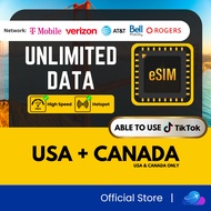 【美国 加拿大 USA Canada eSIM】【Unlimited Data】【5G Hotspot】USA Canada eSIM USA Canada eSIM 美国加拿大 eSIM 美加 eS