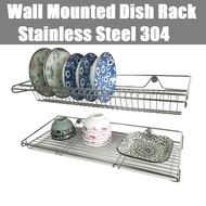 Wall Mounted Dish Rack/ Stainless Steel 304 Dish Drainer