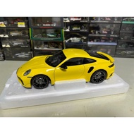 Mini Cut/Minichamps 1/18 Porsche Porsche 911 (992) Turbo S Coupé Sport Design 2021 Model Original Pa