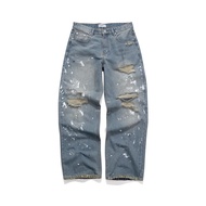 WHITENOSE DESTROY REGULAR JEANS /BLUE jeans, jeans 13.5 OZ