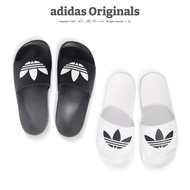 adidas Originals adilette Slippers Sports Clover Black White Lightweight Casual FU8298