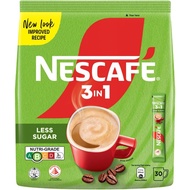 Nescafe 3 in 1 Instant Coffee - Original (Less Sugar) -  30 Sticks X 14 grams