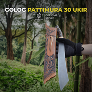 Jawara Pisau | Golsem Golok Sembelih Kebun Pattimura Ukir 30cm Baja Per Multifungsi Tebas Kayu Bambu