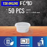 Round Microwave Disposable Plastic Food Container FC90 +- 50pcs pack