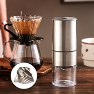 【FAS】-Portable Electric Coffee Grinder TYPE-C USB Charge Stainless Steel Coffee Beans Grinder for Es