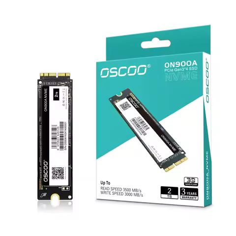 OSCOO NVME SSD for 2013-2017 MacBook Air A1465 A1466 NVMe PCIe Gen3.0*4 for Macbook Pro A1502 A1398 