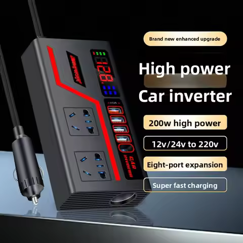Car Inverter 12v To 110v 24v To 220v Car Truck Cigarette Lighter Converter Car Charging Adapter