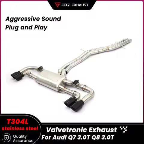 Aggressive Sound Valvetronic Exhaust Catback Exhaust for Audi Q7 3.0T Q8 3.0T Performance Upgrade Ea
