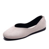Plus size Women Suede Lofers Ballet Shoes Lady Casual Slip-On Working Flats