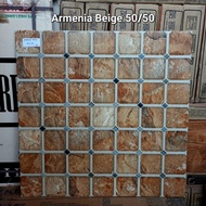Keramik lantai untuk Teras/Garasi 50x50cm Mulia Armenia Beige - Kw.1