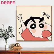 DROFE 【20x20cm with frame 】Paint by Number Japan Kids Anime Cartoon Crayon Shin-Chan Small Size Painting Home Decoration Kids Painting Gift