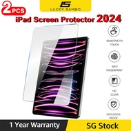 【2 PCS】LUCKY SAMBO ipad 2024 Screen Protector 9H Tempered Glass for IPad Pro 13 inch, Pro 11", Air 13", Air 6 th  (M4)