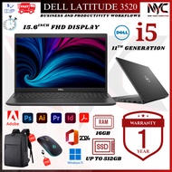 Laptop Dell Latitude 3520 / 5300 / 7390 i5/i7 8th–11th Gen 16GB RAM 512GB SSD FHD 1 Year Warranty