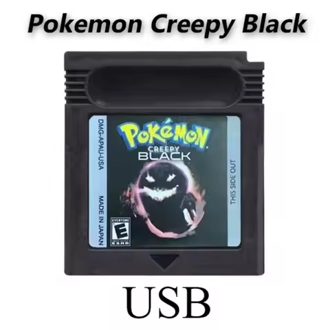 Brand New GBC Game Cartridge 16 Bit Video Game Pokemon Creepy Black Console Card English Language fo