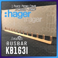 HAGER Busbar KB163I 10mm2 13 Module 1P 1 Phase - propeller comb MCB comb busbar copper