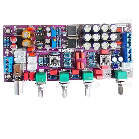 HiFi Class A Preamp Tone Board OPA2604 AD847 OP AMP Audio Preamplifier with Treble Bass Volume Adjus