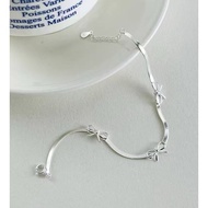 S925 Ribbon design bracelet 925纯银蝴蝶结蛇骨手链女款手链