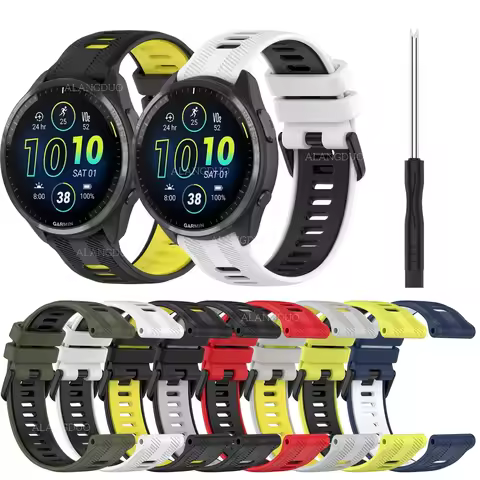 Soft Silicone Strap for Garmin Forerunner 965 256 955 945 935 745 Fenix 5 6 7 pro Sapphire Solar EPI