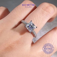 Illuminare-(100% Original) MS-RG95 Women's Ring Lab Create Diamond 1ct Silver Sterling Silver Illumi