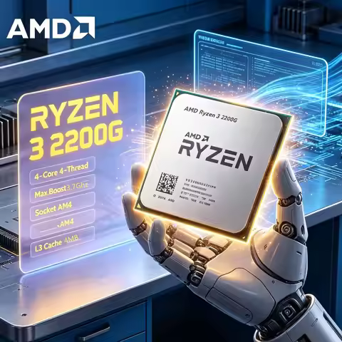 AMD Ryzen 3 2200G AM4 Desktop Processor Compatible A320 B350 B450 X470 Vega 8 APU CPU 4-Core 4-Threa