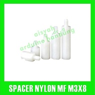 White Nylon M3x8+6 mm Pillar Spacer PCB M3 Standoff M3 8 + 6 mm Nilon