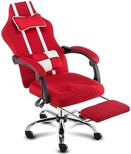 Office Chair Desk Chair Computer Chair Lift Swivel Chair Office Chair High Back Reclining Chair with Footstool Ergonomic Gaming Chair (Color : Red) Full moon (Red) Stabilize