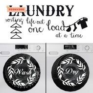PEONYTWO Laundry Room Decal Wash Dry DIY Removable Home Decor Ornaments Washing|Washer Dryer Sign